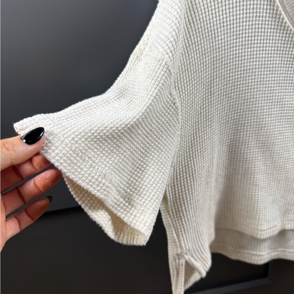 Offline by Aerie Waffle Knit Crop Top- XS Cream Color - Picture 4 of 6